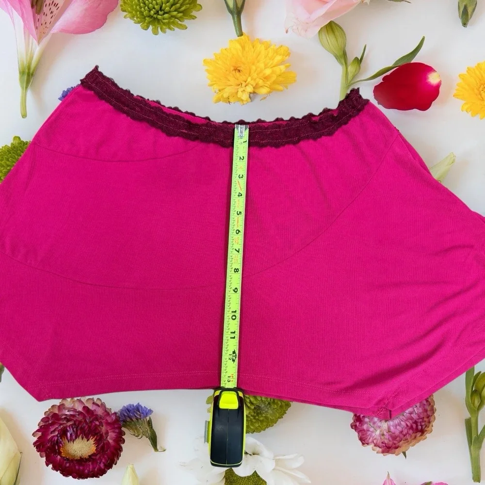 Free People 2 Piece Set Pink Crop Top & Skirt Outfit Boho Size‎ M NWT